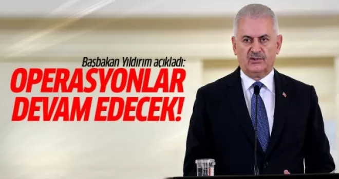 Başbakan Yıldırım: Kamu ve belediyelerde PKK'lı temizliği yapılacak