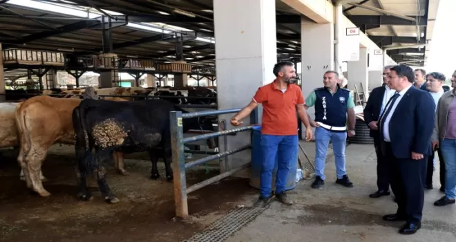 Başkan Aydın kurban pazarını ziyaret etti