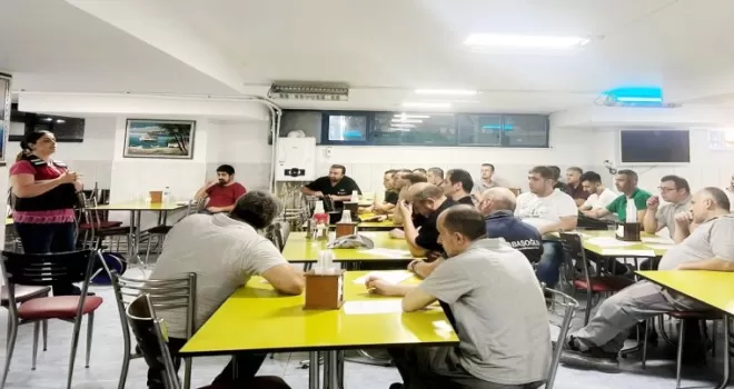 Başoğlu Kablo personeli ’Kadına El Kalkamaz’ dedi