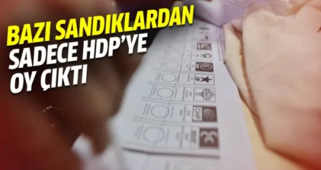 Bazı sandıklarda sadece HDP'ye oy çıktı