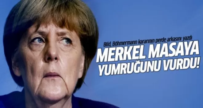 Bild: Merkel masaya yumruğunu vurdu