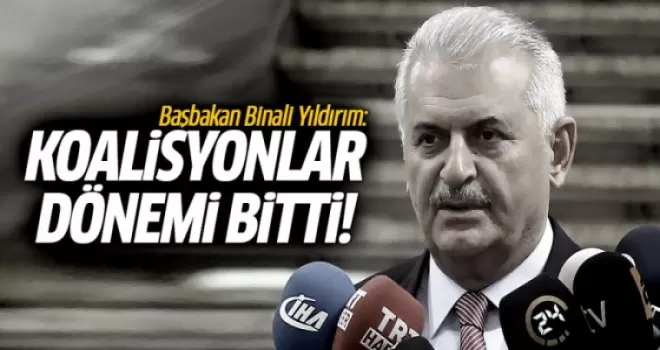 Binali Yıldırım'dan yeni anayasa açıklaması: Koalisyonlar dönemi bitti!