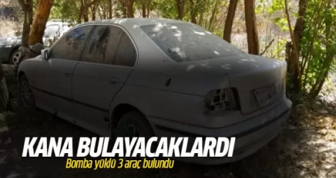 Bomba yüklü 3 araç bulundu