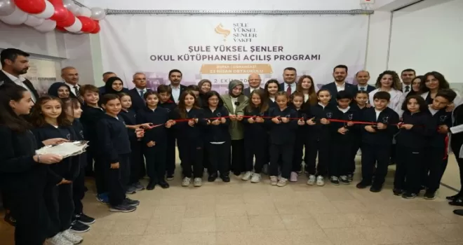 Bursa’da 23 Nisan Ortaokuluna yeni okul kütüphanesi açıldı