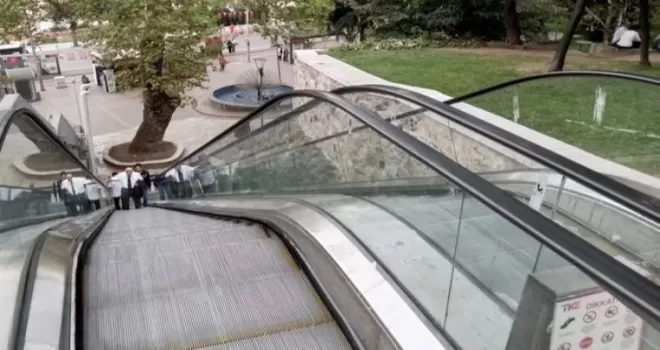 Bursa’da bu yürüyen merdivenlerden çıkan ses vatandaşı korkutuyor