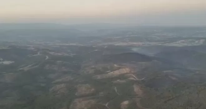 Bursa’da Harmancık Yangını Söndürüldü, Soğutma Çalışmaları Devam Ediyor