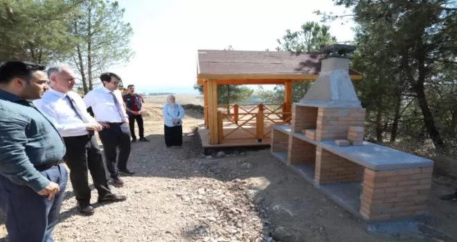 Bursa İnegöl Millet Bahçesi’nde üst yapı çalışmaları başladı