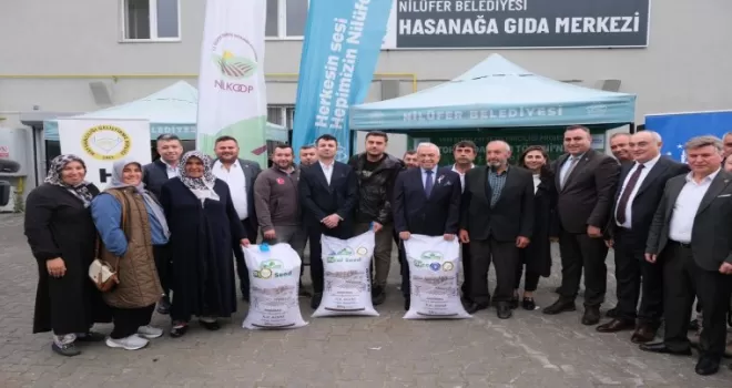 Bursa Nilüfer’den üreticiye İtalyan çimi tohumu desteği