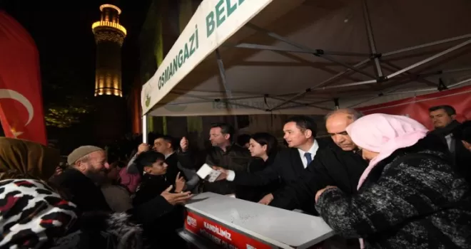 Bursa Osmangazi’de kandil simidi ikramı