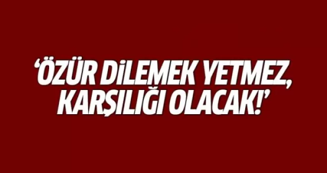 Çavuşoğlu: Özür dilemek yetmez, karşılığı olacak!