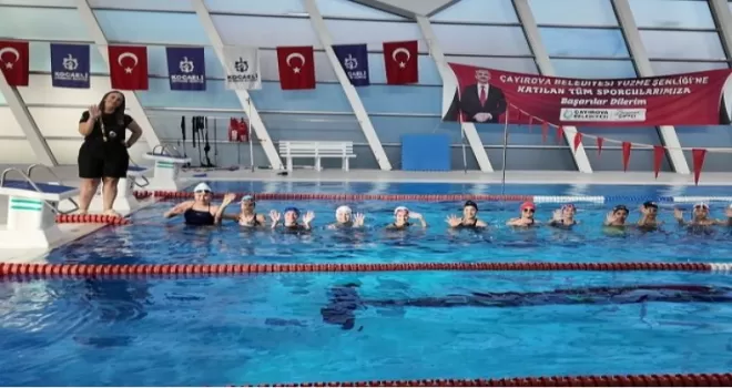Çayırovalı minik yüzücülerin hedefleri olimpiyat