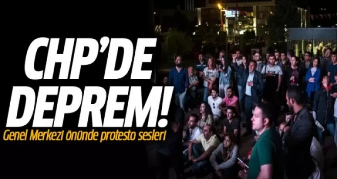 CHP Genel Merkezi önünde protesto sesleri
