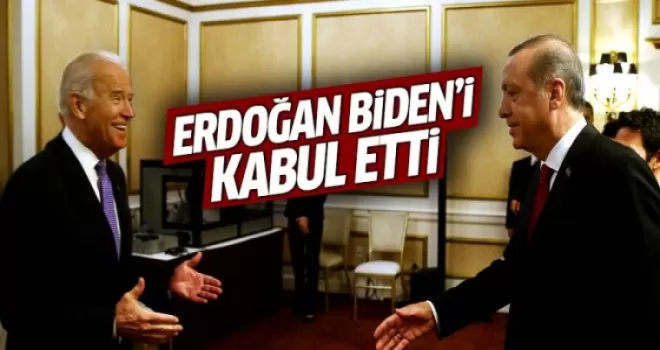 Cumhurbaşkanı Erdoğan, Biden'ı kabul etti