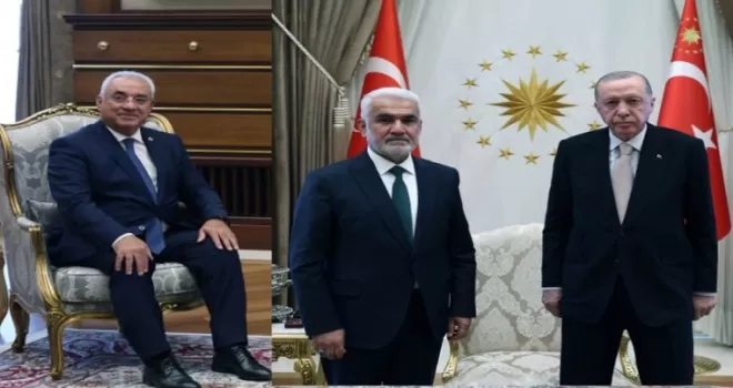 Cumhurbaşkanı Erdoğan, DSP ve HÜDA PAR liderlerini kabul etti