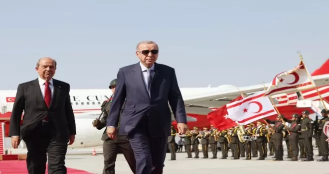 Cumhurbaşkanı Erdoğan törenler için Yavru Vatan’da