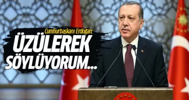 Cumhurbaşkanı Erdoğan: Üzülerek söylüyorum...