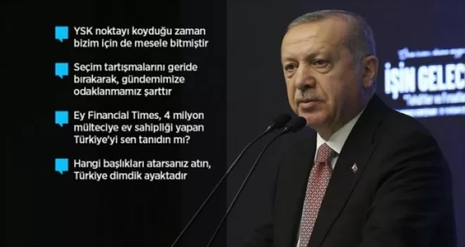 Cumhurbaşkanı Erdoğan: Zulümlere tribünden seyirci olmayız