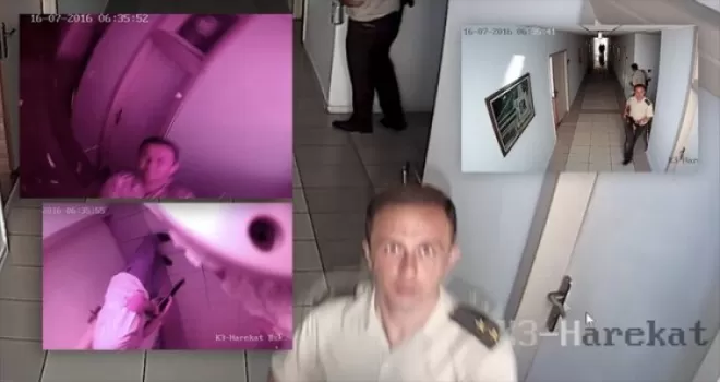 Darbeci üsteğmen parçaladığı kamera tarafından kaydedildi