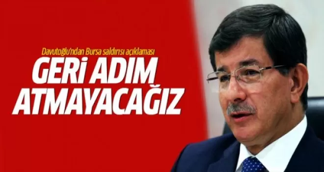 Davutoğlu'ndan Bursa saldırısı açıklaması