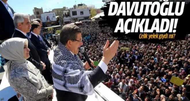 Davutoğlu neden çelik yelek giymediğini açıkladı!