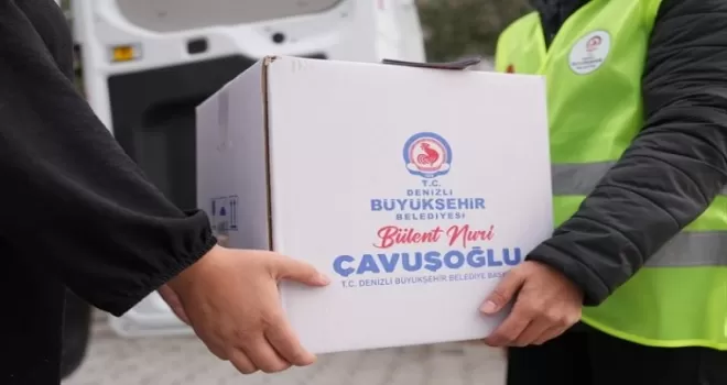 Denizli Büyükşehir’den 25 bin aileye gıda kolisi