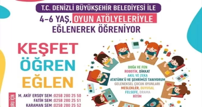 Denizli Büyükşehir’den çocuklara özel atölyeler