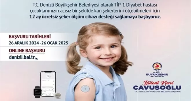 Denizli Büyükşehir’den diyabetli çocuklara cihaz desteği