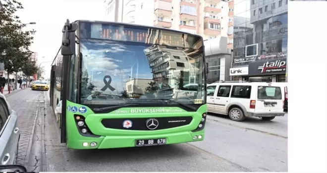 Denizli Büyükşehir’den siyah kurdeleli anma