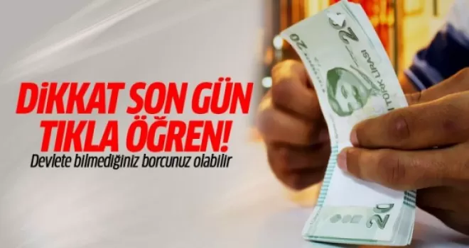 Devlete bilmediğiniz borcunuz olabilir! Sorgulayın öğrenin...