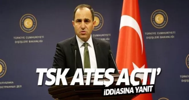 Dışişleri'nden TSK'nın ateş açtığı iddiasına açıklama