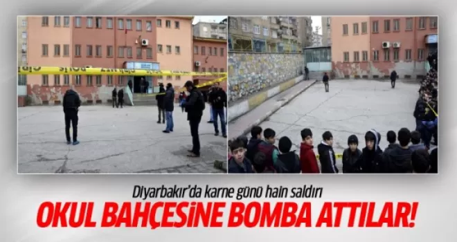 Diyarbakır'da okul bahçesine bomba attılar