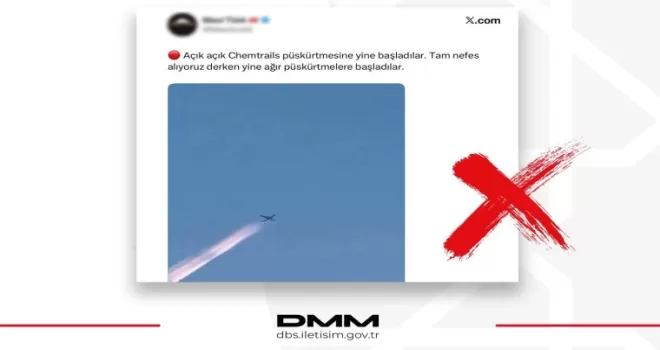 DMM’den ’kimyasal püskürtme’ iddialarına yalanlama... Görüntüler doğal uçak izleri