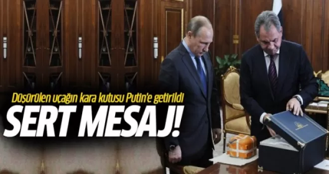 Düşürülen uçağın kara kutusu Putin'e getirildi