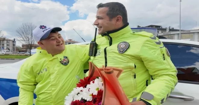 Düzce’de Oğuz Kaan’ın polislik hayali gerçek oldu