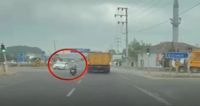 Düzce’de ters yön faciası saniyelerle önlendi!