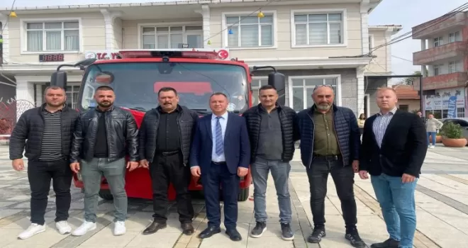 Edirne Yenikarpuzlu’da itfaiyeye yeni hibe araç