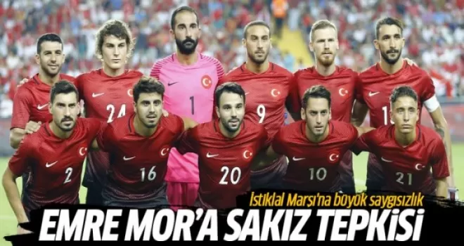 Emre Mor'dan İstiklal Marşı'na büyük saygısızlık!