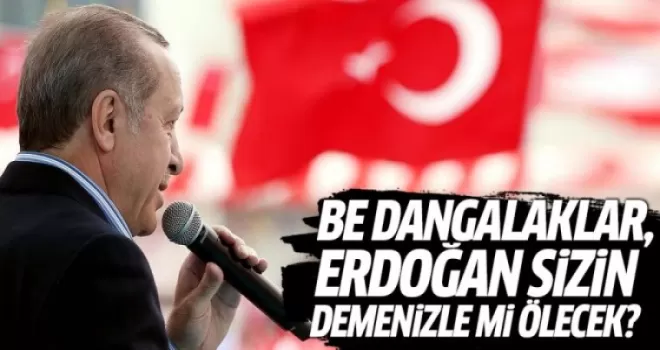 Erdoğan: Be dangalaklar, Erdoğan sizin demenizle mi ölecek?