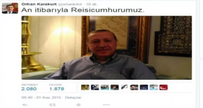 Erdoğan'dan 1 Kasım seçim fotoğrafı