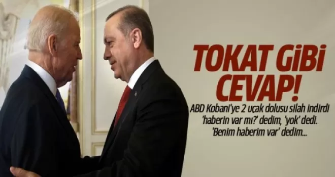 Erdoğan'dan Biden'a tokat gibi cevap