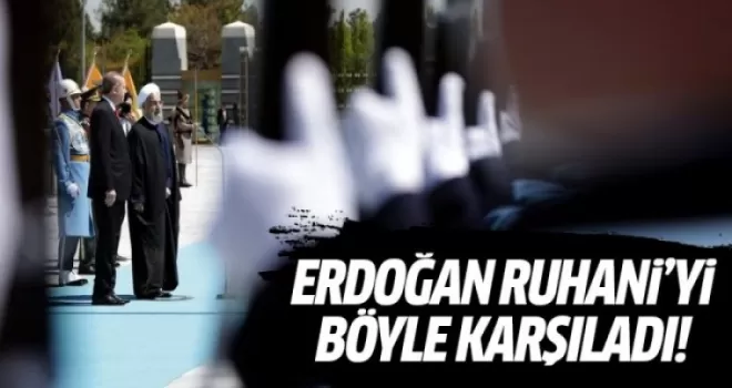 Erdoğan Hasan Ruhani'yi böyle karşıladı!