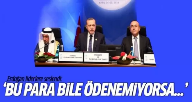 Erdoğan liderlere seslendi: Bu para bile ödenemiyorsa...