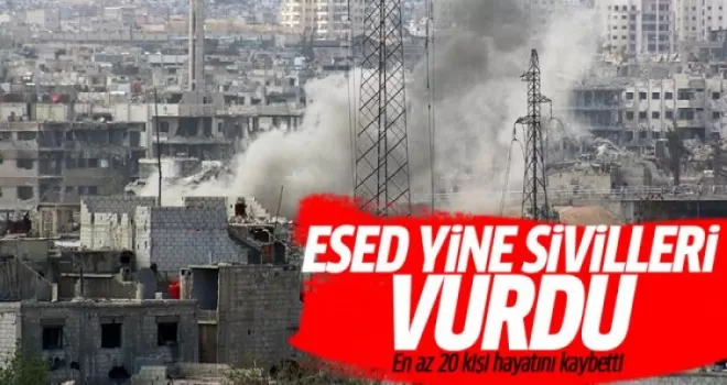Esed okul ve hastaneyi vurdu