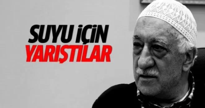 FETÖ elebaşı Gülen'in bardağındaki suyu içmek için yarışmışlar