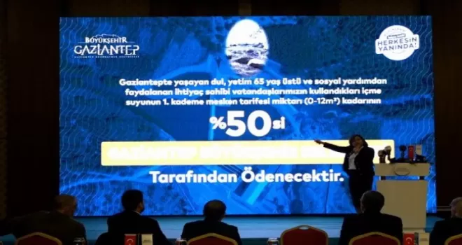 Gaziantep'te ihtiyaç sahiplerine yüzde 50 su indirimi 