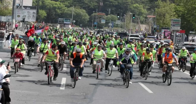 Gazze için pedal çevirdiler