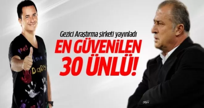 Gezici Araştırma şirketi'nin son anket: ‘En güvenilen’ isimler