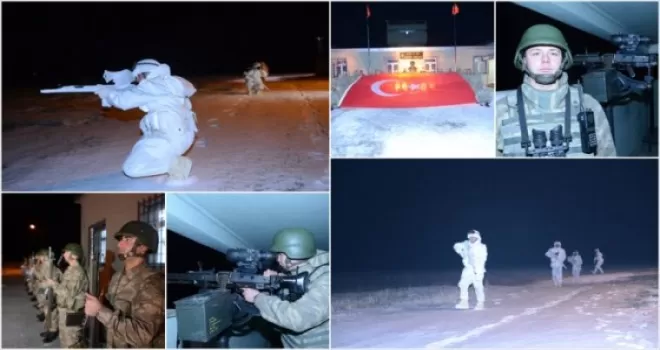 'Hudut kartalları' yeni yıla vatan için elleri tetikte girdi