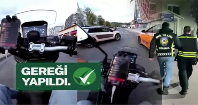 İçişleri yine gereğini yaptı! Kırmızı ışıkta şov yapan motosikletli yakalandı