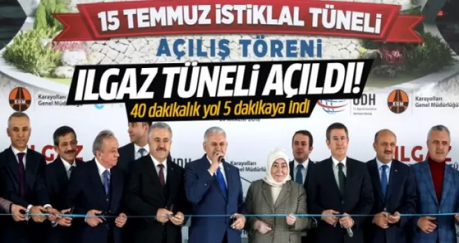 Ilgaz Tüneli açıldı! 40 dakikalık yol 5 dakikaya indi